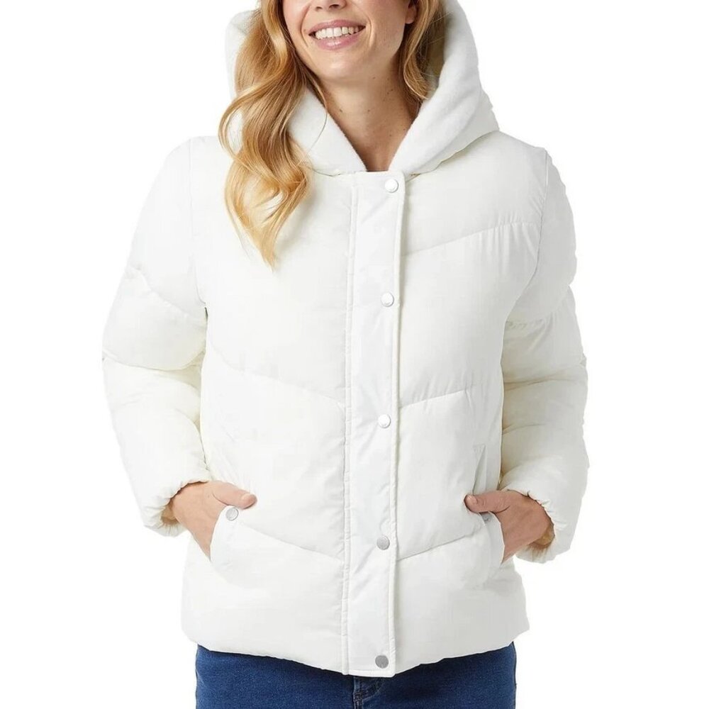 32 Degrees Women’s Quilted Jacket with Plush Lined Hood NEW